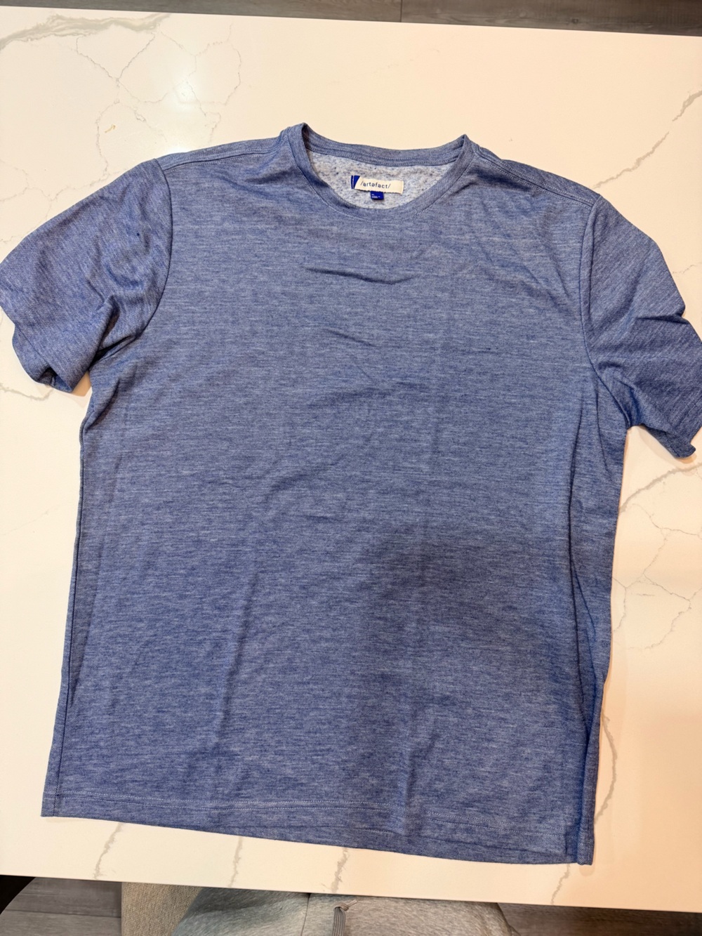 Men's Artefact Blue Heather Short-Sleeve Shirt